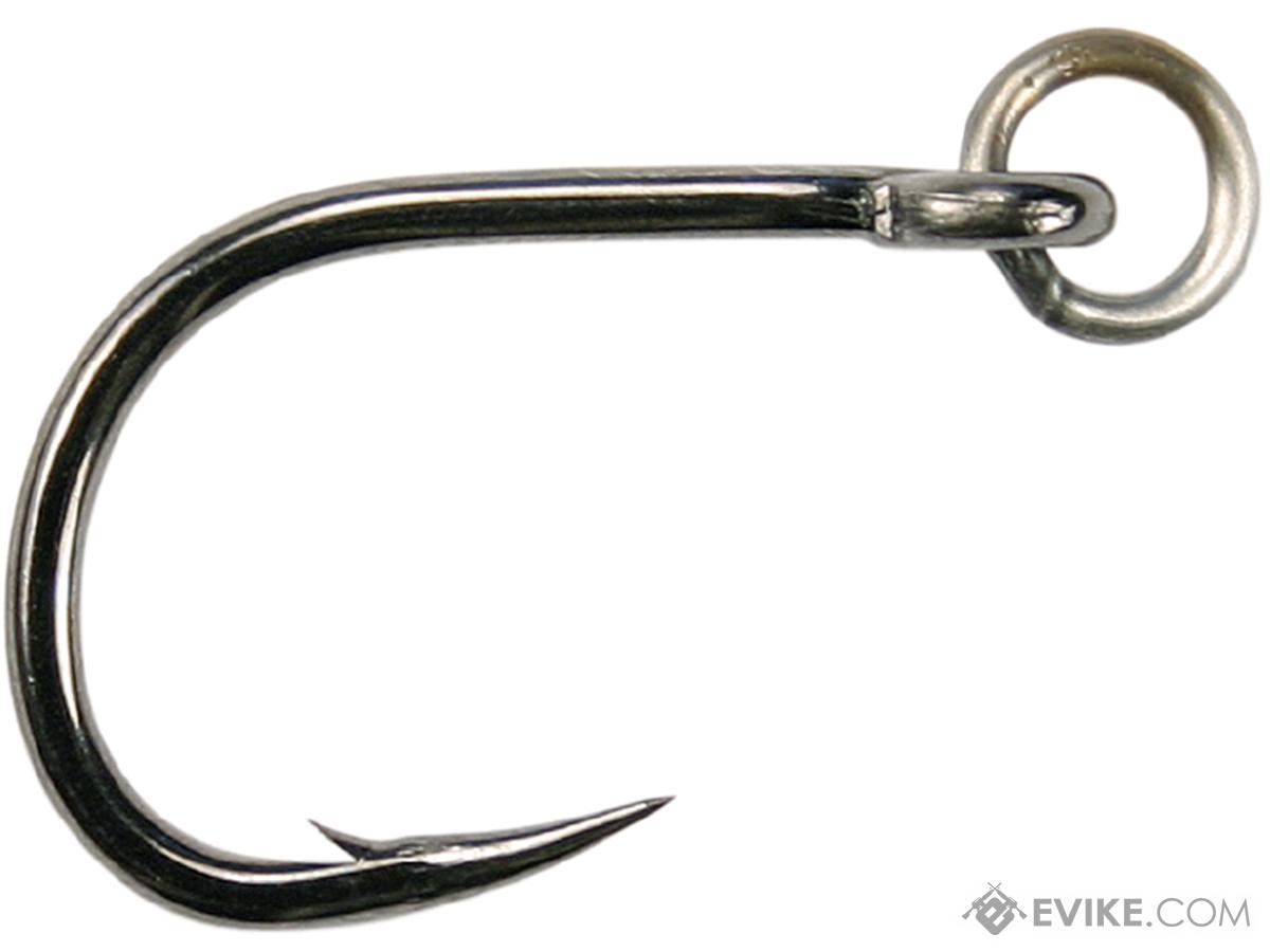 Mustad Hoodlum Ringed 4X Strong Live Bait Hook with Action Ring - Black Nickel (Size: 4/0 Set of 4)