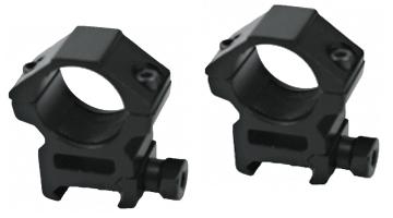 AIM 25mm 1 Tactical Scope Ring Set w/ QD Knobs (Weaver Base / Low Profile / Set of 2)