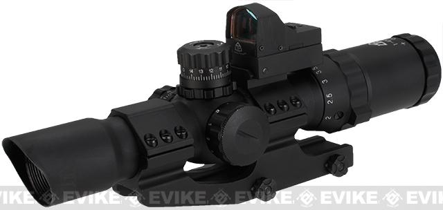 z Trinity Force Assault 1-4x28 Illuminated Tactical QD Scope (Red/Green/Blue) w/ Micro Dot - Small Cross