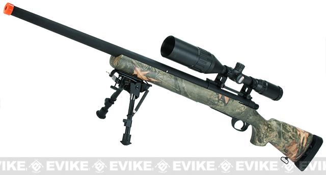 Snow Wolf US Army M24 Military Airsoft Bolt Action Scout Sniper Rifle  (Color: Hunter Camo)