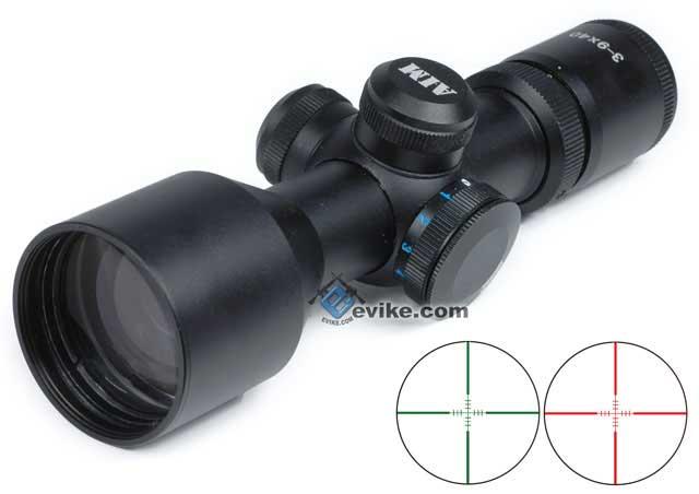 AIM Sports 3-9x42 Green / Red Illuminated Reticle Tactical Rifle Scope