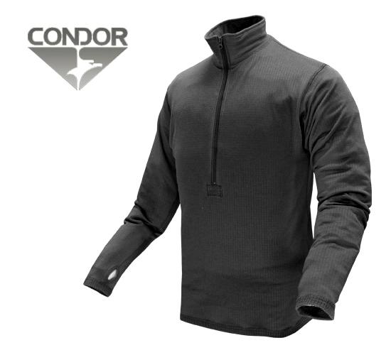 Condor Cold Weather BASE II Zip Pullover - Black (Size: Small)