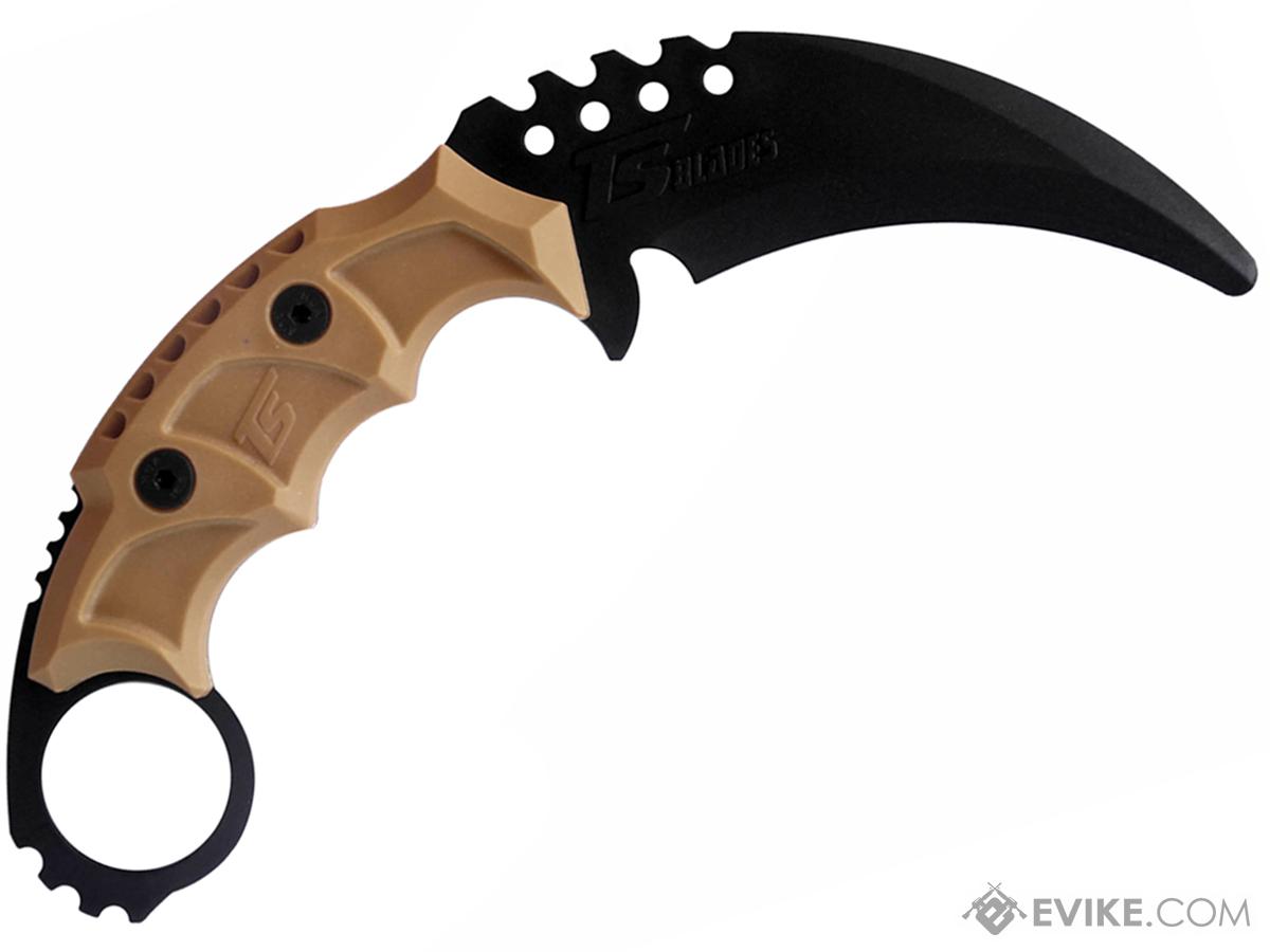 TS Blades TS-Black Hornet G3 Dummy PVC Karambit Knife for Training (Color: Sand)