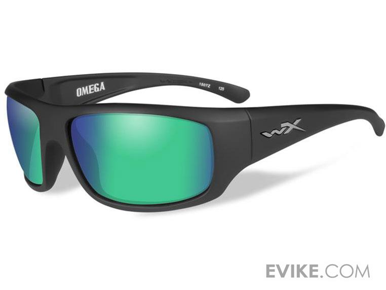 Wiley X Knife Sunglasses (Color Polarized Emerald Mirror lens With