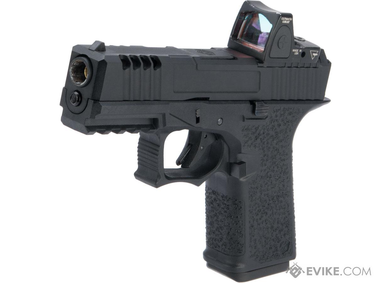 AW Custom VX9 Compact Series Gas Blowback Airsoft Pistol (Model: Z80 - Optic Ready / Black)