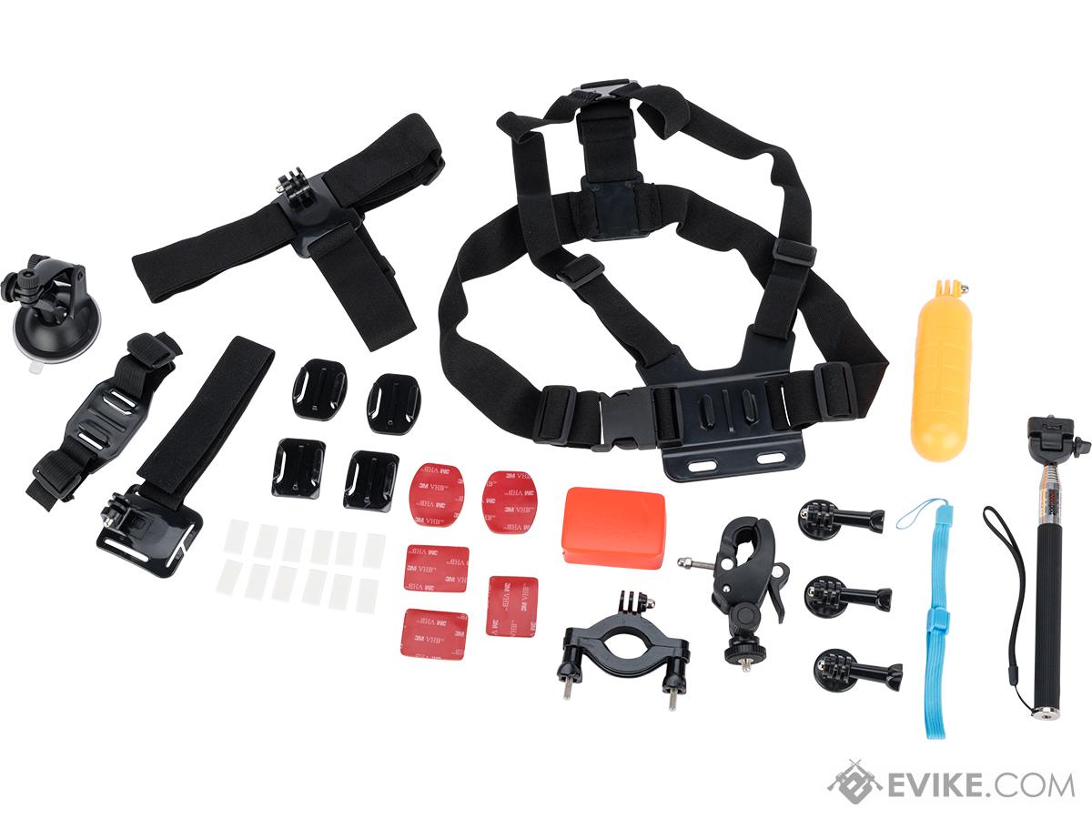 Ausek Sport Cameras Accessory Pack for Ausek and GoPro Style Action Cameras (Model: 30-piece Kit)
