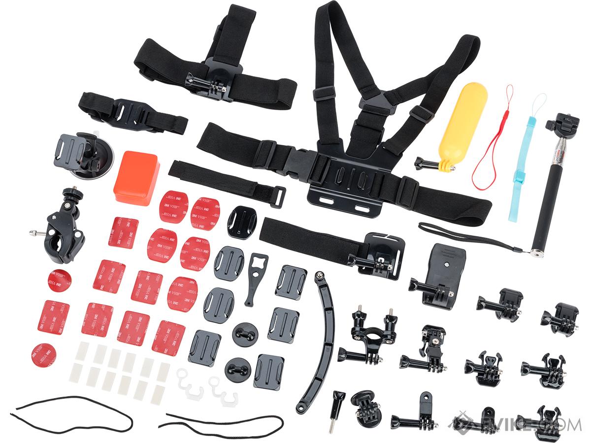 Ausek Sport Cameras Accessory Pack for Ausek and GoPro Style Action Cameras (Model: 70-piece Kit)