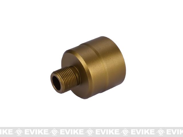 G&G 14mm Negative Threaded Adapter for KWA KMP9 Series Airsoft GBB SMG (Color: Tan)