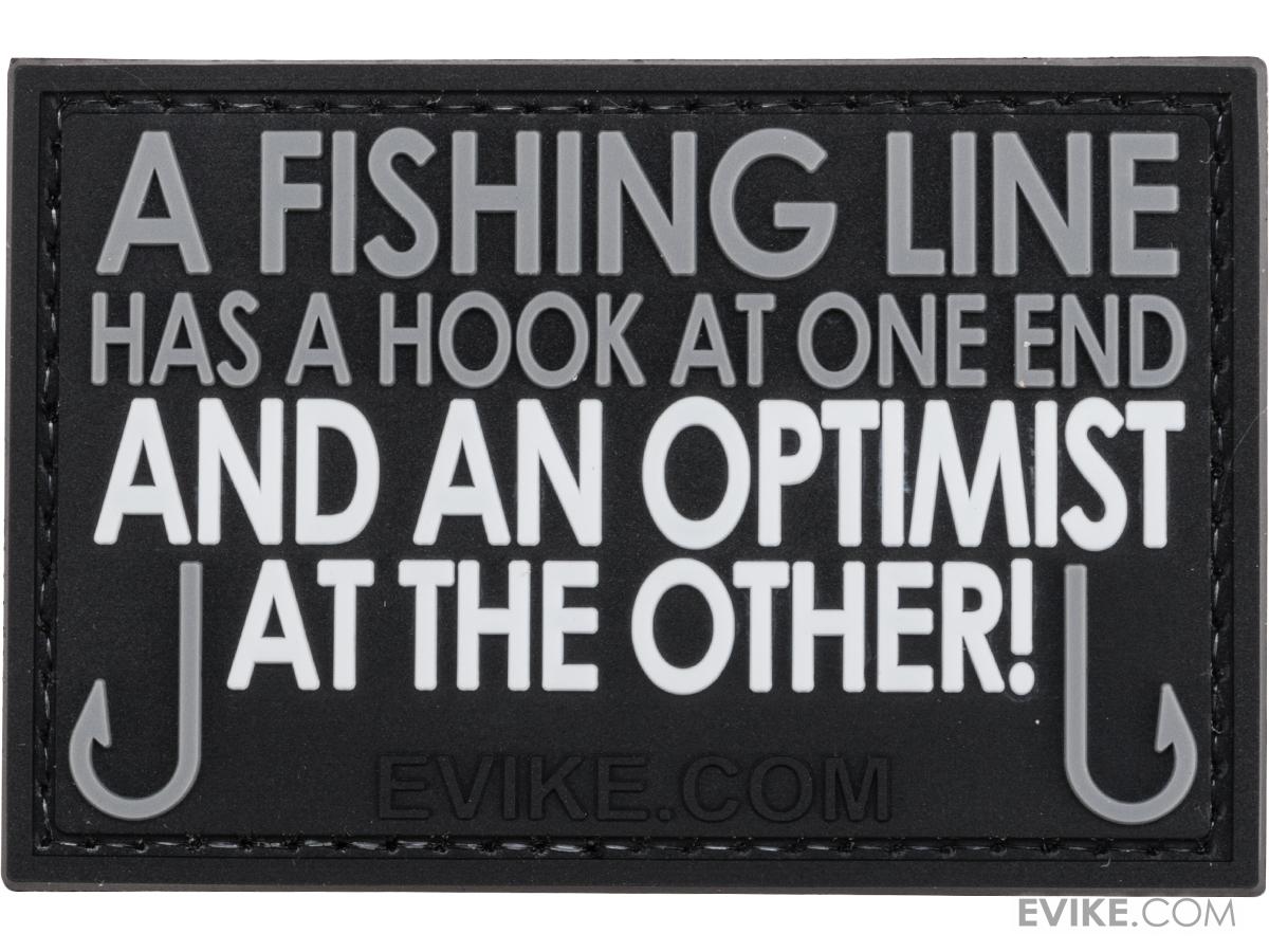 Evike.com A Fishing Line Has A Hook At One End... PVC  Morale Patch (Color: Gray)