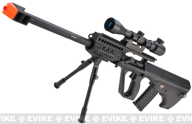 JG AUG AU-5G Anti-Tank Custom Airsoft AEG Rifle w/ Scope & Bipod