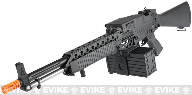 G&P Navy Mk63 Airsoft SAW Machine Gun AEG w/ Box Magazine (Model: Ver2 / Black / Add Battery + Charger)