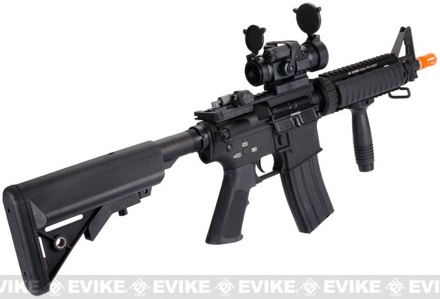 G&P M4 CQB-R Airsoft AEG Rifle (Package: Black / Add Battery + Charger ...