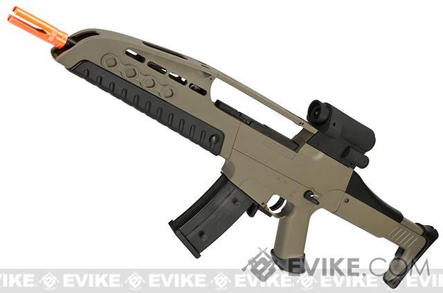 SRC SR8-2 XM8 Airsoft AEG Rifle with V.3 Reinforced Gearbox and Integrated Scope (Color: Desert Tan)