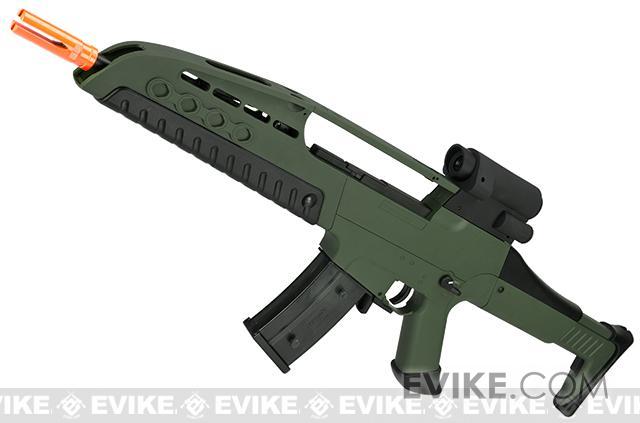 SRC SR8-2 XM8 Airsoft AEG Rifle with V.3 Reinforced Gearbox and Integrated Scope (Color: OD Green)