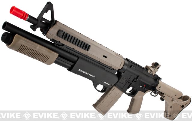 z G&P PTS Magpul Battle Rifle Airsoft AEG w/ Masterkey Shotgun - Dark Earth