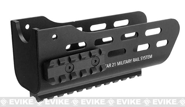 Angry Gun CNC Metal Military Rail System and Handguard for Tavor 21 Airsoft AEG Rifles (Color: Black)