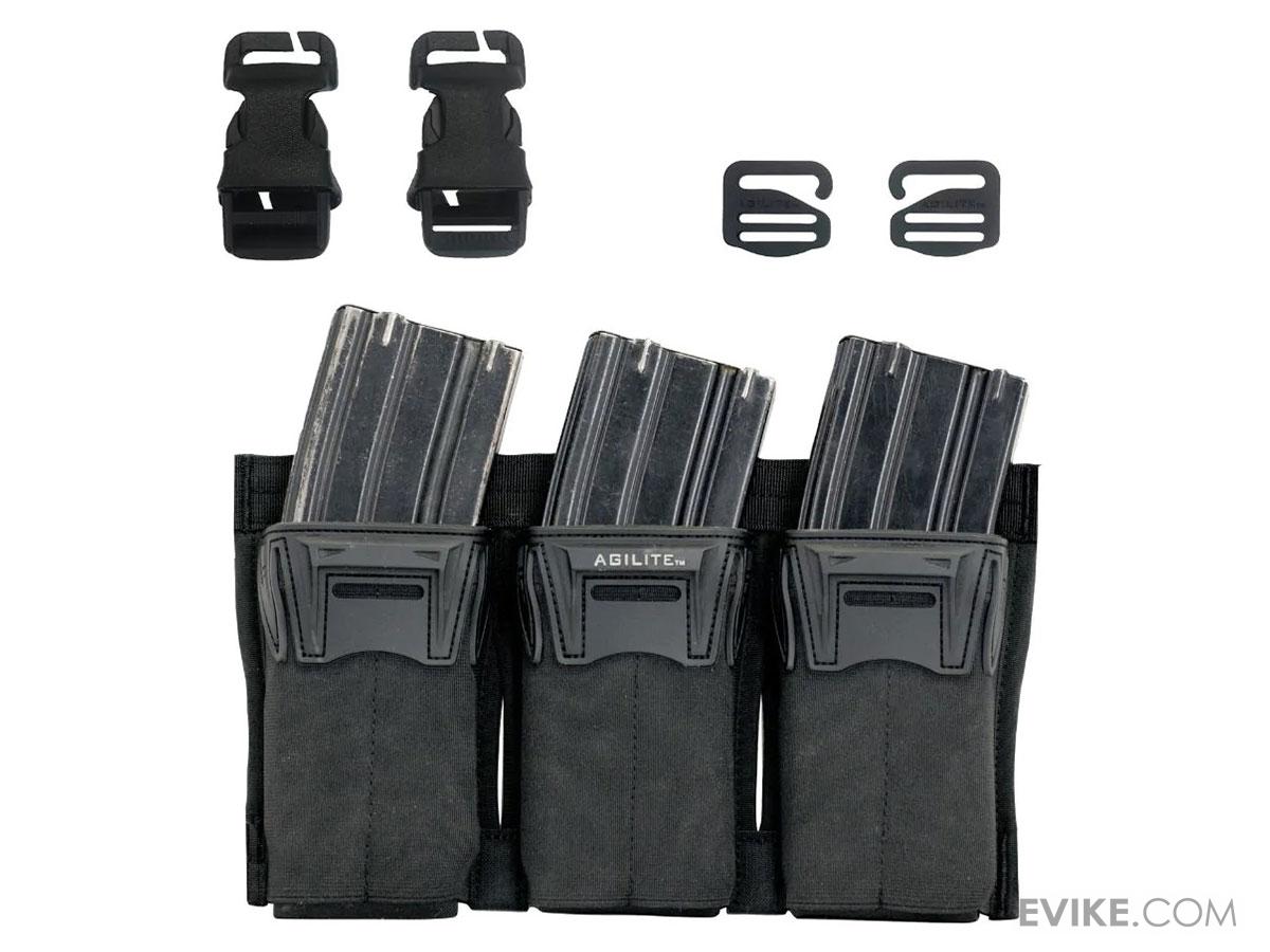Agilite Pincer Placard Triple M4/M16 Magazine Pouch (Color Black