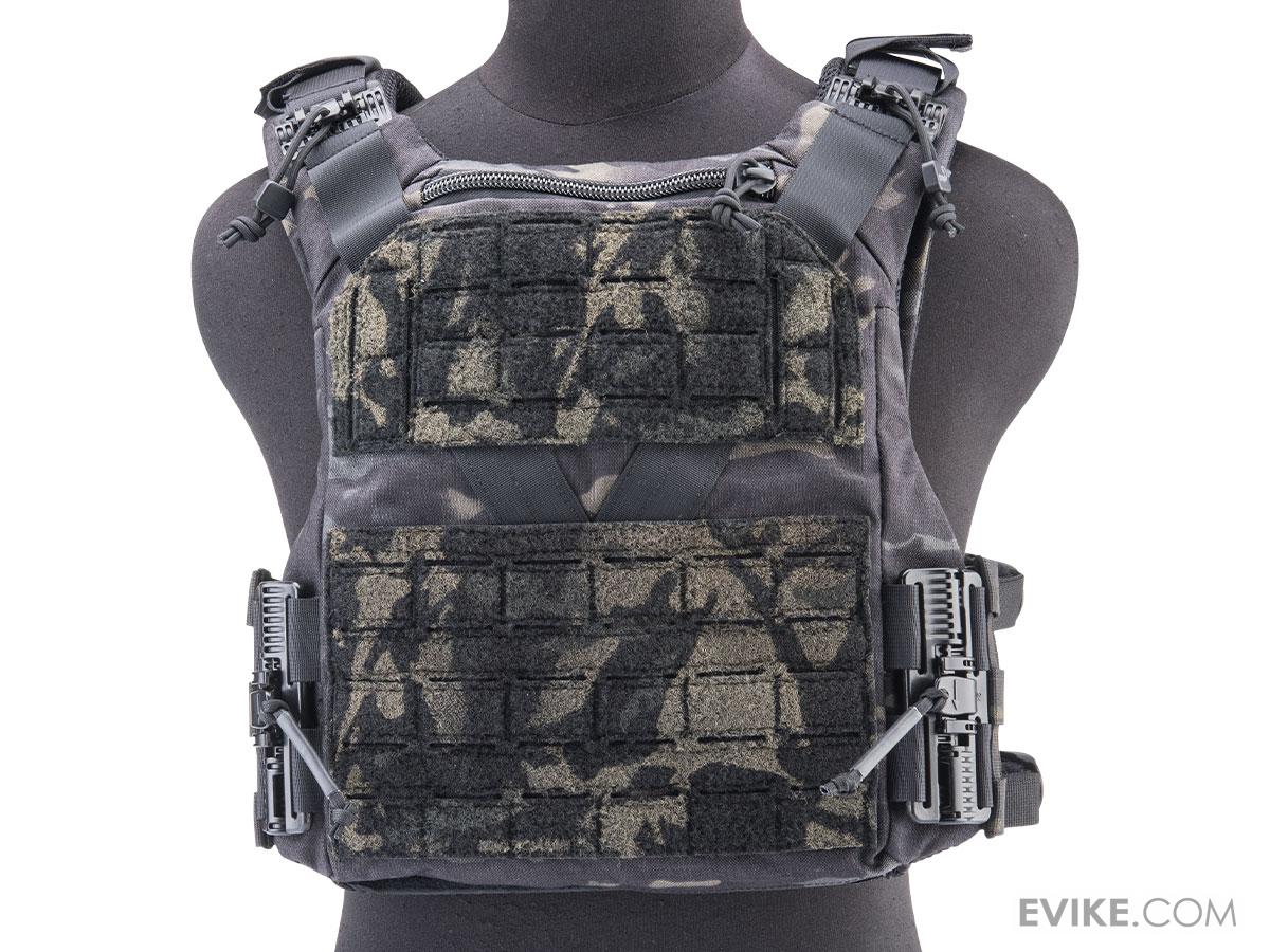 Black Multicam Tactical Vest Plate Carrier W/ (2) 8x10