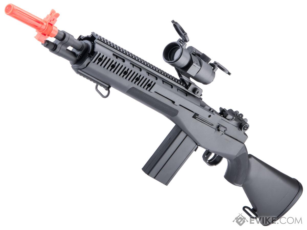 AGM M14 SOCOM Airsoft Spring Powered Rifle Package (Color: Black)