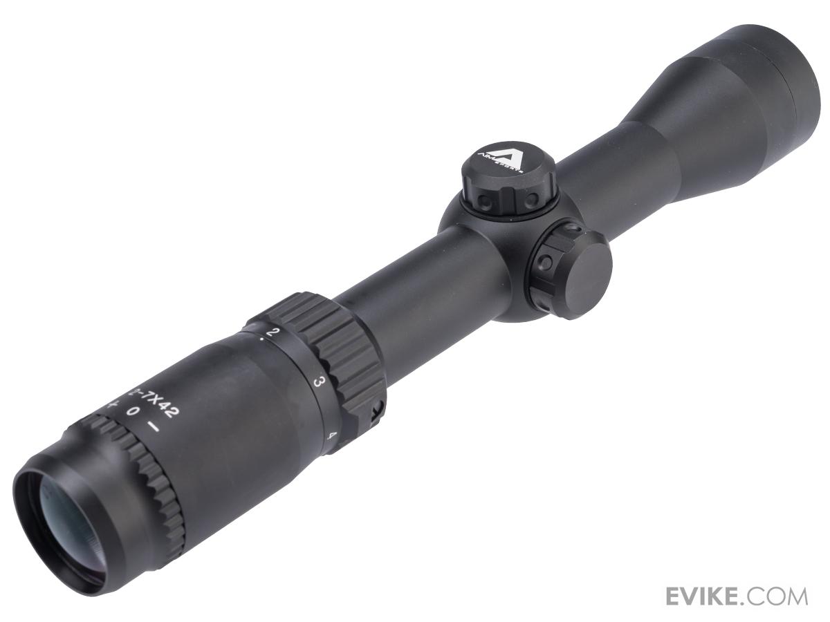 AIM Sports Dual Illuminated 2-7x42 Scout Scope / Rangefinder