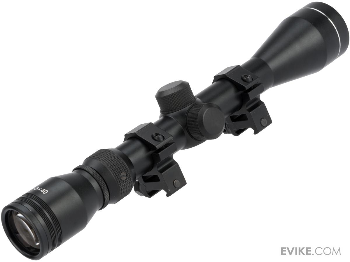39X40 Professional Scope for Airsoft Rifles with Scope Rings