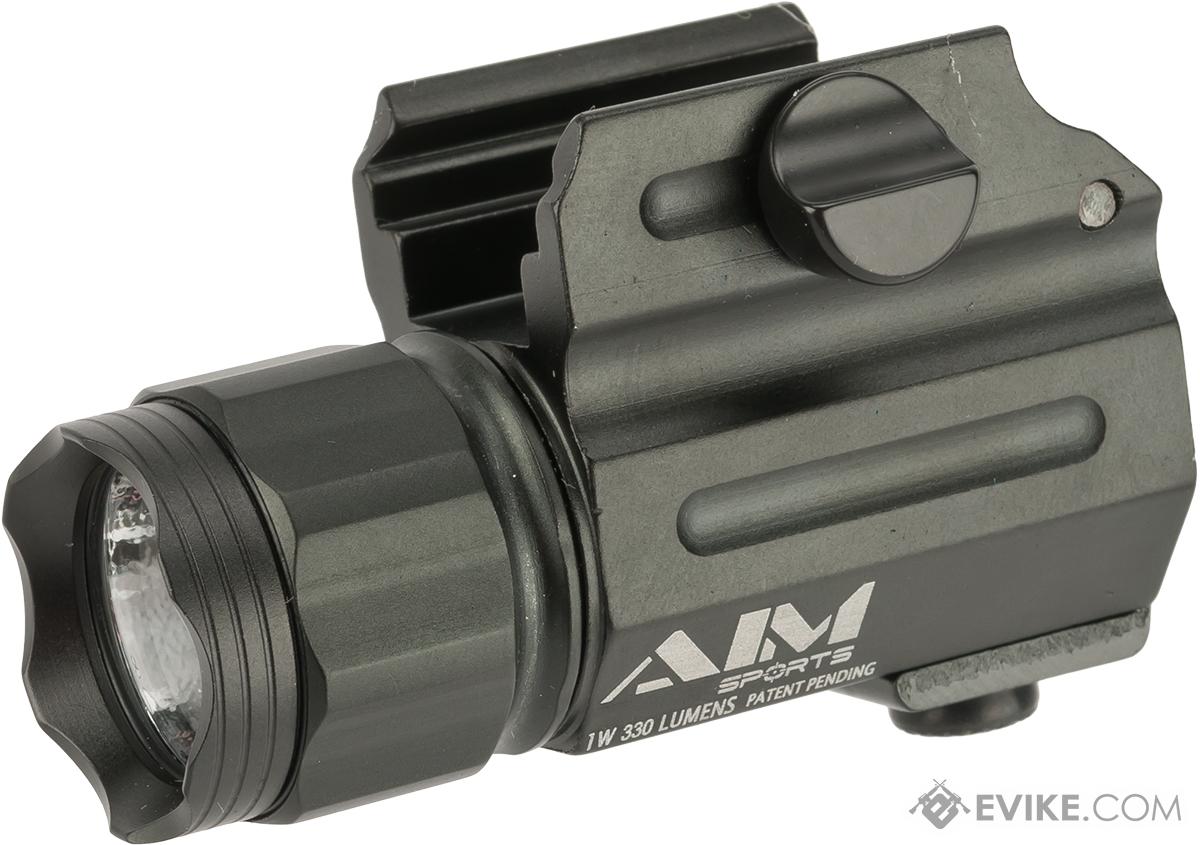 AIM Sports 500 Lumen Sub-Compact LED Quick Release Flashlight with Color Filter Lenses