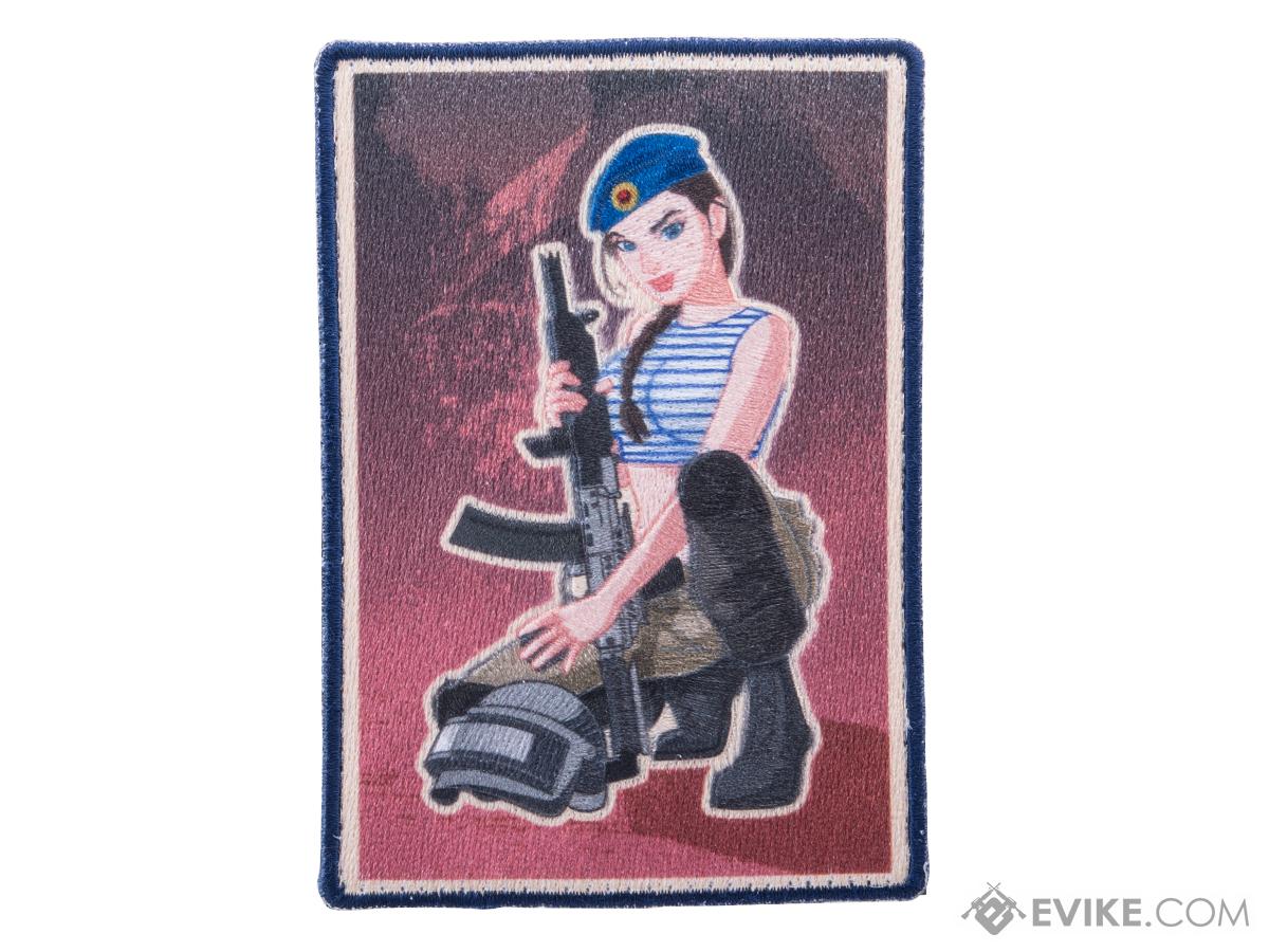 Patch Fiend Modern Pinup Girl Series Embroidered Morale Patch (Model