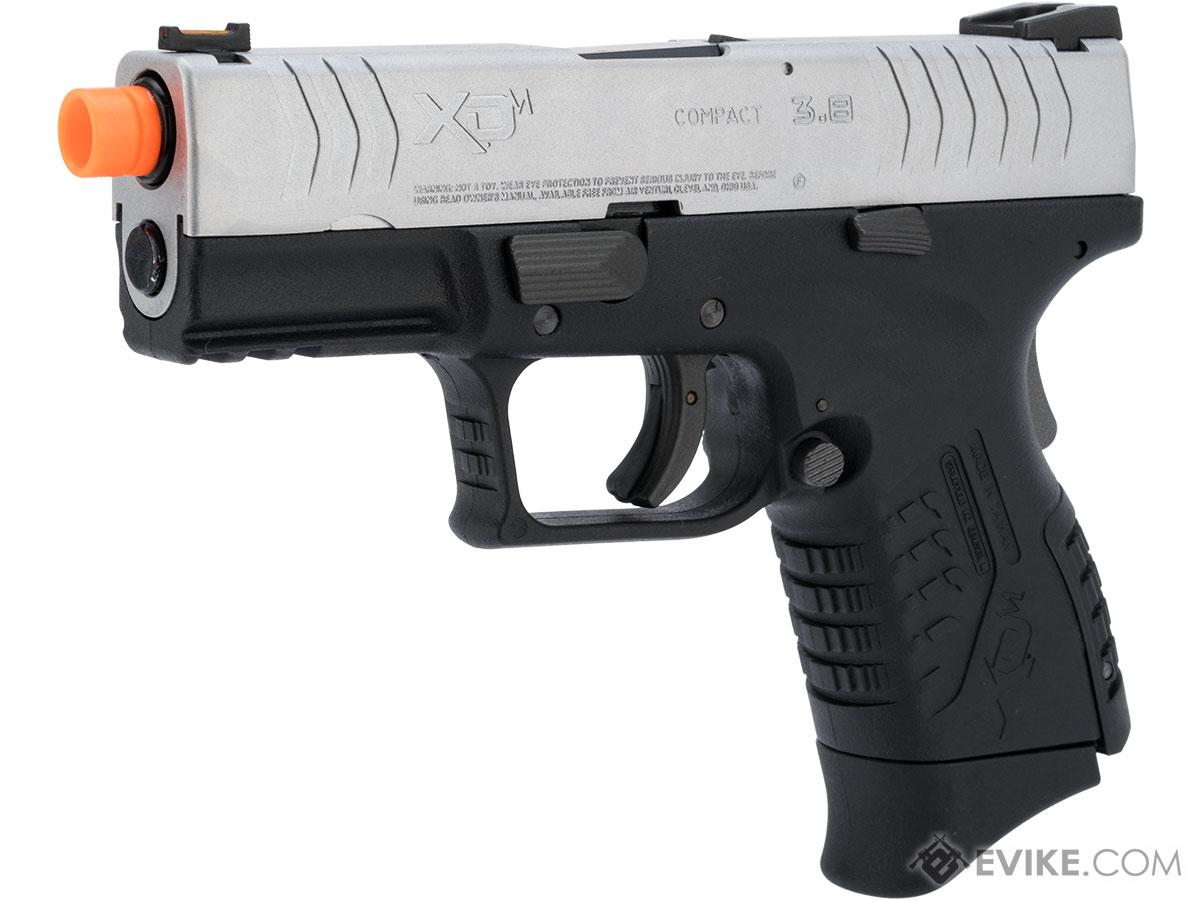 Springfield Armory Licensed XDM Gas Blowback Airsoft Training Pistol (Model: 3.8 Compact / 2-Tone Silver-Black)