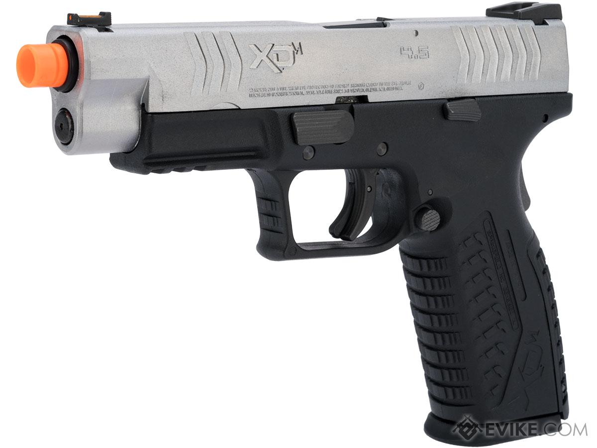 Springfield Armory Licensed XDM Gas Blowback Airsoft Training Pistol (Model: 4.5 Duty / 2-Tone Silver-Black)