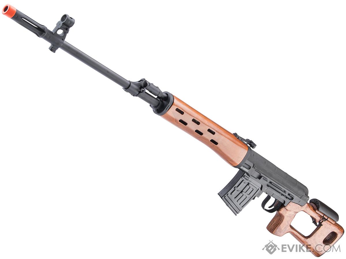 A&K SVD Dragunov Airsoft AEG Sniper Rifle w/ Metal Gearbox (Model: Real Wood Furniture)