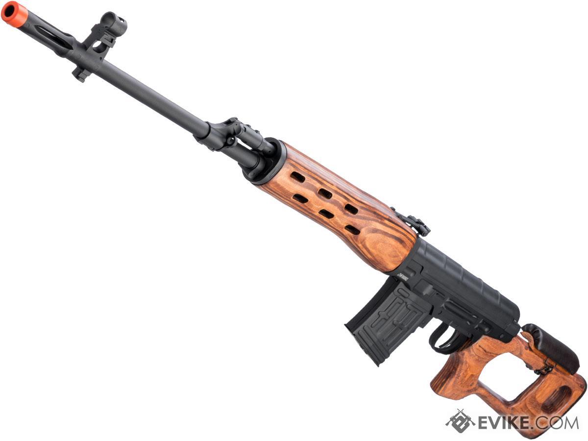 A&K SVD Dragunov Bolt Action Airsoft Sniper Rifle (Color: Real Wood / 500 FPS)