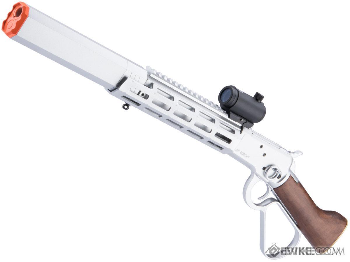 A&K M1873R M-LOK Lever Action Airsoft Gas Rifle (Model: Medium / Silver)