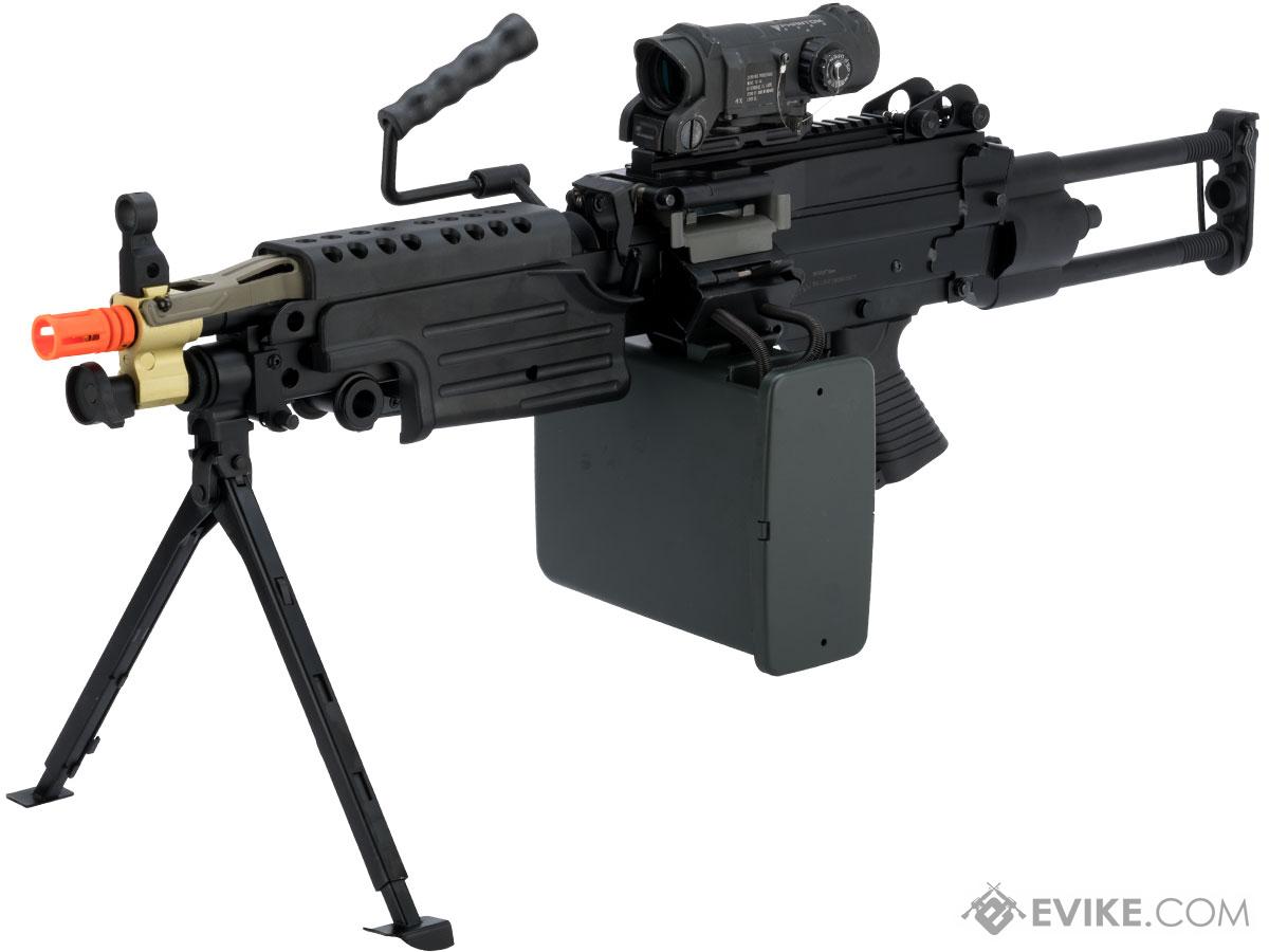 A&K / Cybergun FN Licensed M249 MINIMI SAW Machine Gun w/ Metal Receiver (Model: MK II Para / Black)