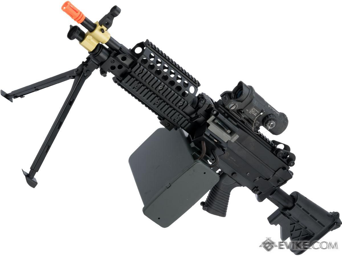 A&K / Cybergun FN Licensed M249 MINIMI SAW Machine Gun w/ Metal Receiver (Model: MK46 / Black)