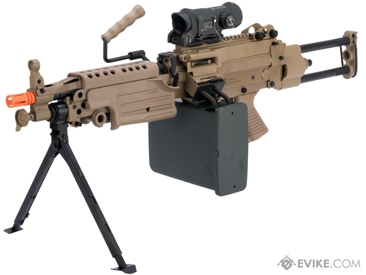 A&K / Cybergun FN Licensed M249 MINIMI SAW Machine Gun w/ Metal Receiver (Model: MK II Para / Dark Earth)