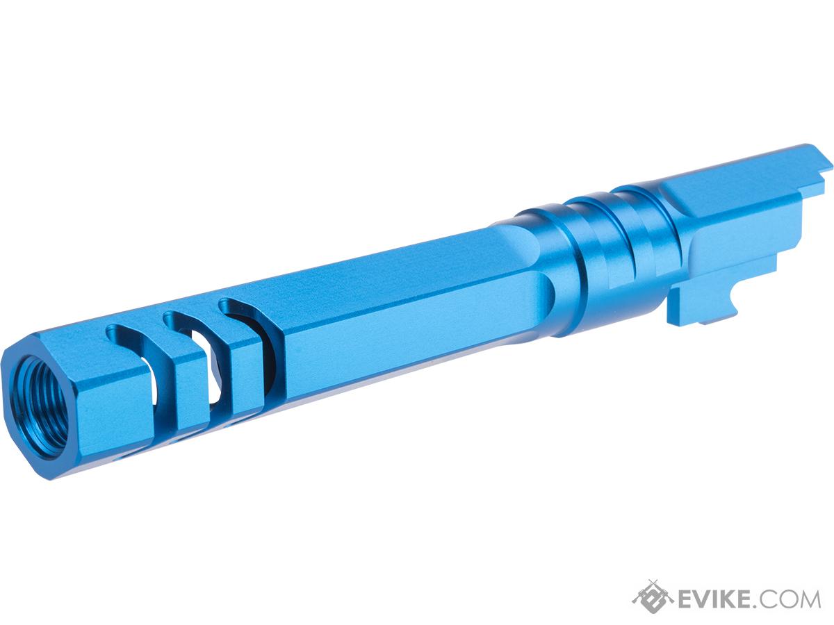 EDGE Custom CNC HEXA Outer Aluminum Barrel for Tokyo Marui 1911 / Hi-CAPA Gas Blowback Airsoft Pistols (Color: Blue)