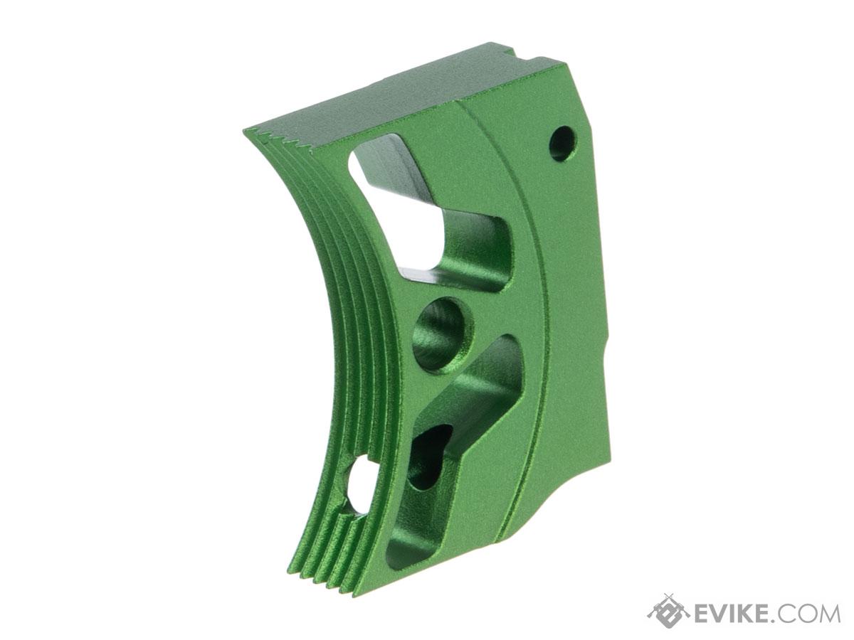 EDGE Airsoft Aluminum Trigger for Hi-CAPA / 1911 Gas Blowback Airsoft Pistols - Type 3 (Color: Green)