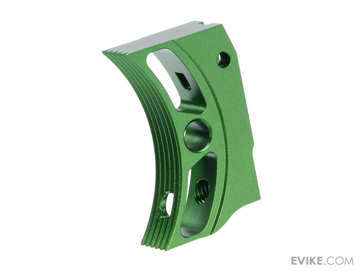 EDGE Airsoft Aluminum Trigger for Hi-CAPA / 1911 Gas Blowback Airsoft Pistols - Type 4 (Color: Green)