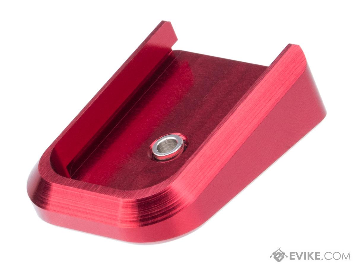 Airsoft Masterpiece Aluminum Magazine Base Plate for TM Hi-Capa Pistols (Color: Red)