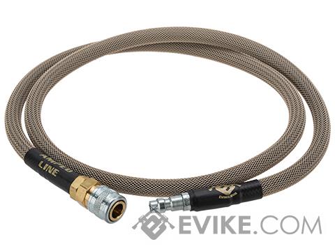 Amped Airsoft 36in. Standard Braided Hose for HPA Systems with Quick Detach Fittings (Color: Beige)