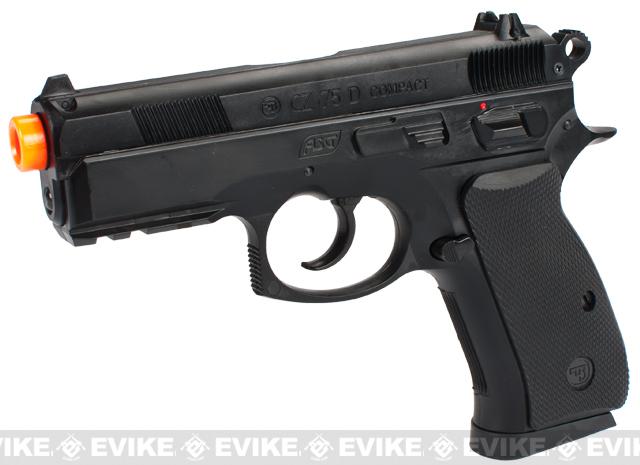 bevægelse Falde sammen Kyst ASG Ceska Zbrojovka CZ75D Compact High Grade Full Size Airsoft Spring  Pistol (Color: Black), Airsoft Guns, Air Spring Pistols - Evike.com Airsoft  Superstore