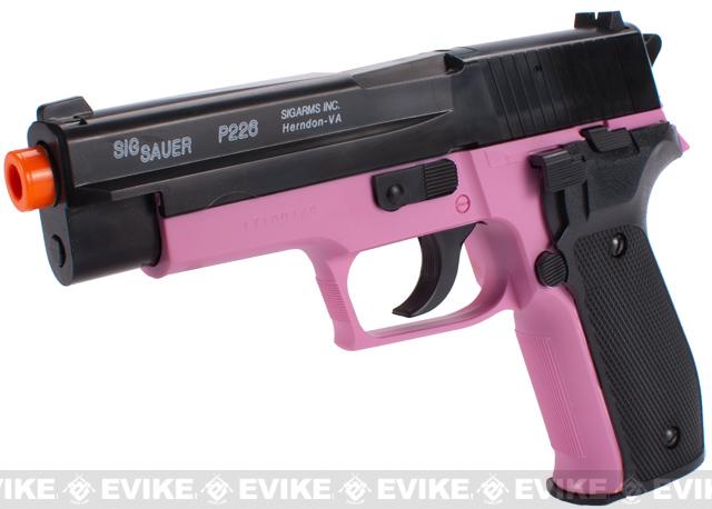 SIG Sauer Licensed P226 Spring Powered Airsoft Pistol (Color: Pink / Gun Only)