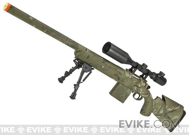 APS M40A3 Bolt Action Airsoft Sniper Rifle (Color: Multicam / 550 FPS / Rifle + 3-9X40 Scope)