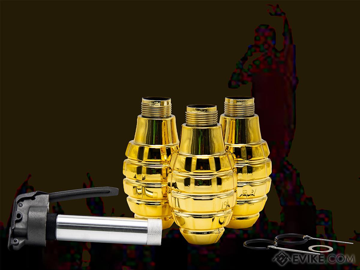 Thunder B Airsoft Co2 Simulation Grenade (Package 3 Shell Set / Golden