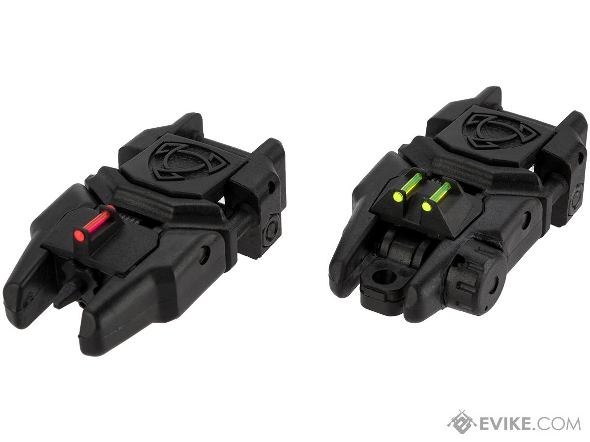 APS Rhino Front Rear Sight with Fiber Optic Set Black Green/Red 