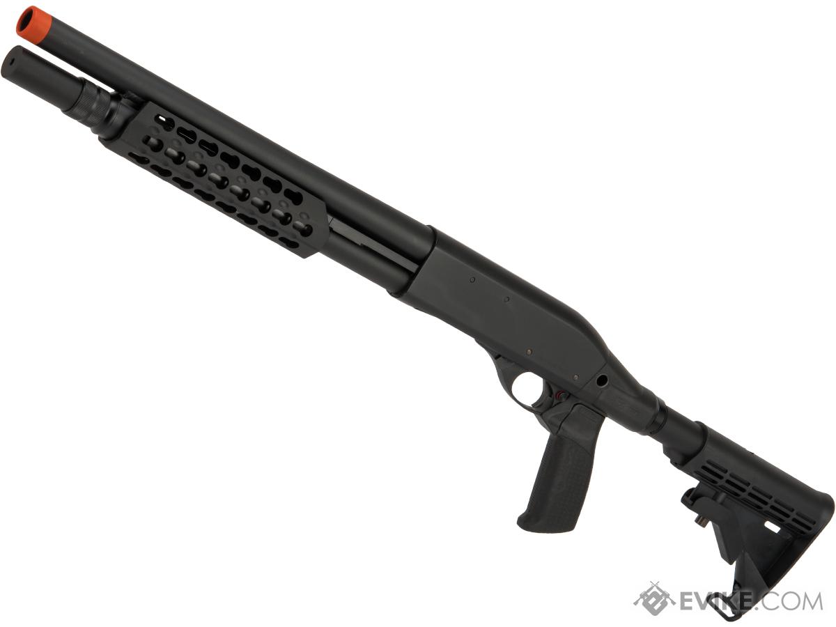 APS CAM870 Shell Ejecting Tactical Pump Action Gas Airsoft MKII Shotgun (Model: M870 Tactical Keymod Handguard)