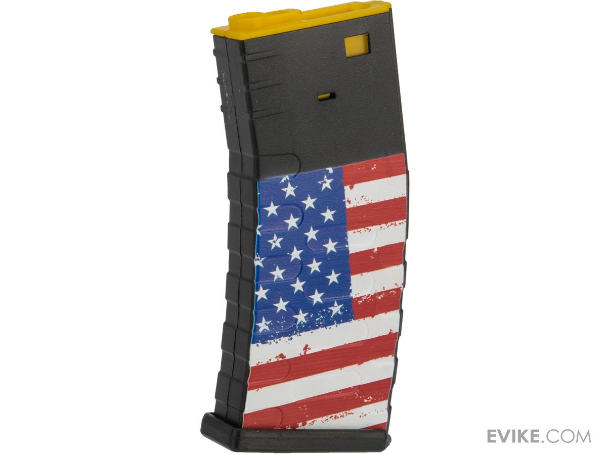 APS 300rd U-Mag Hi-Capacity Magazine for M4 / M16 / UAR Series Airsoft AEG Rifles (Color: US Flag), Accessories & Parts, Airsoft Gun Magazines, Electric Gun Magazines, Shop By Gun Model, M4 / M16 Magazines - Evike.com Airsoft Superstore