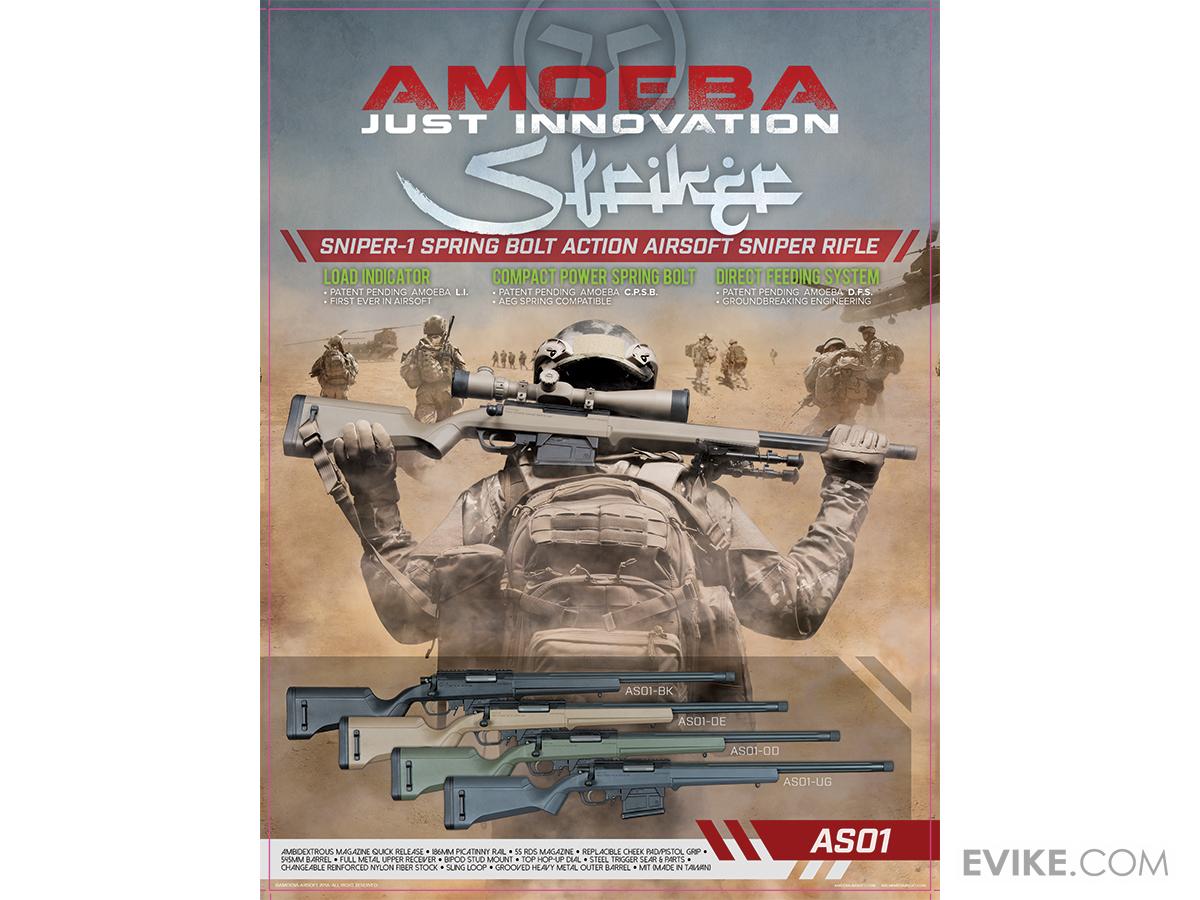 Ares Amoeba Striker AS-01 Gen2 Bolt Action Sniper Airsoft Rifle - Valken  Sports