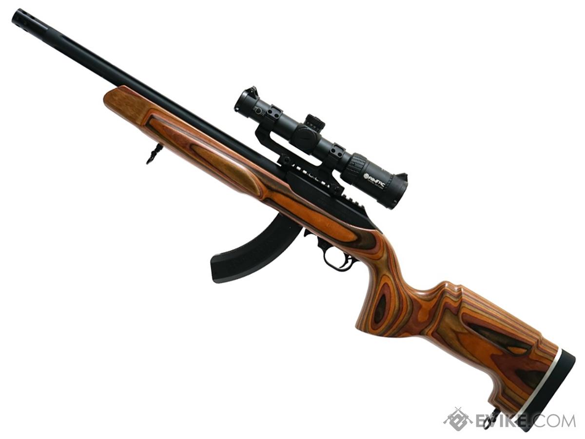 CL Project 1022 Airsoft Gas Blowback Sniper Rifle (Model: Darker Wood w/ Black Outer Barrel)
