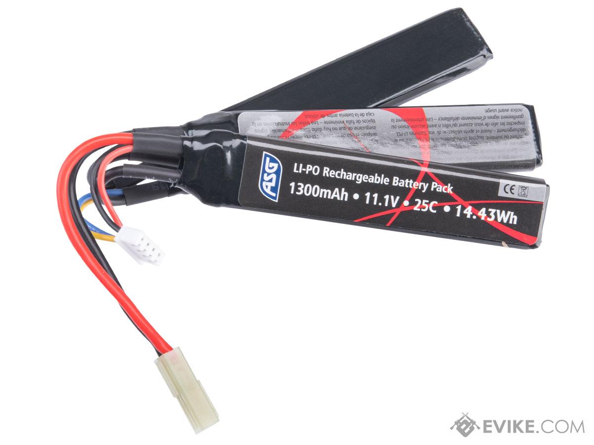 ASG 11.1V 1300mAh 25C High Performance TriPanel Airsoft LiPo Battery